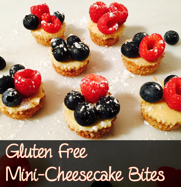 gluten free mini cheesecake bites