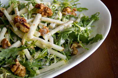 Easy Autumn Salad Recipe (Honey Crisp Apple Salad with Candied Walnutsand Cider Vinaigrette)