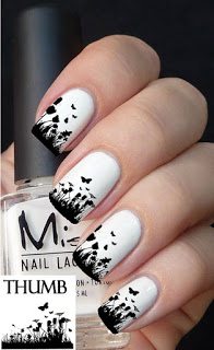 Black and White nails
