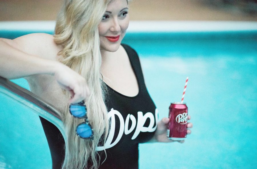 Dr Pepper photoshoot pool party summer travel blogger 