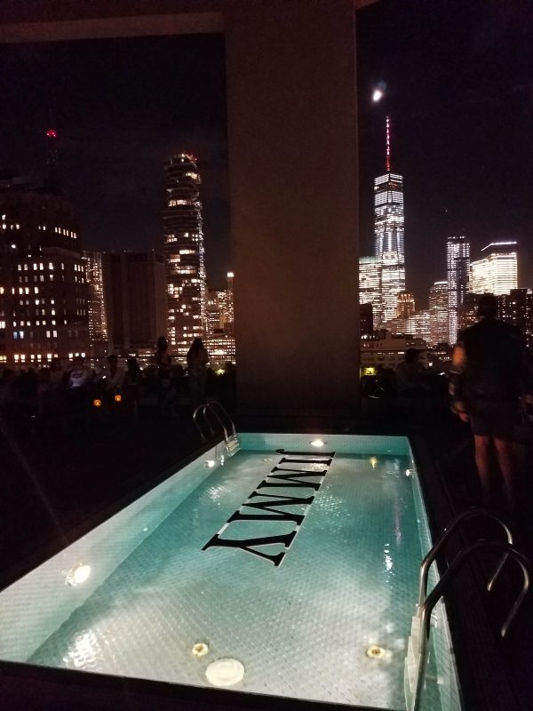 The Jimmy bar is a rooftop bar at the James Hotel