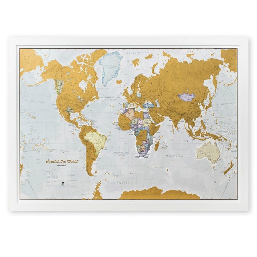 travel map gold scratch off