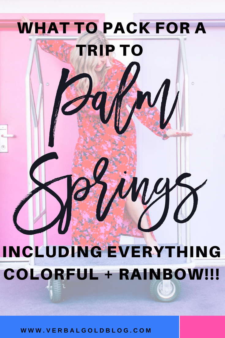 colorful rainbow outfits to rock in Palm Springs fashion style California travel blogger 