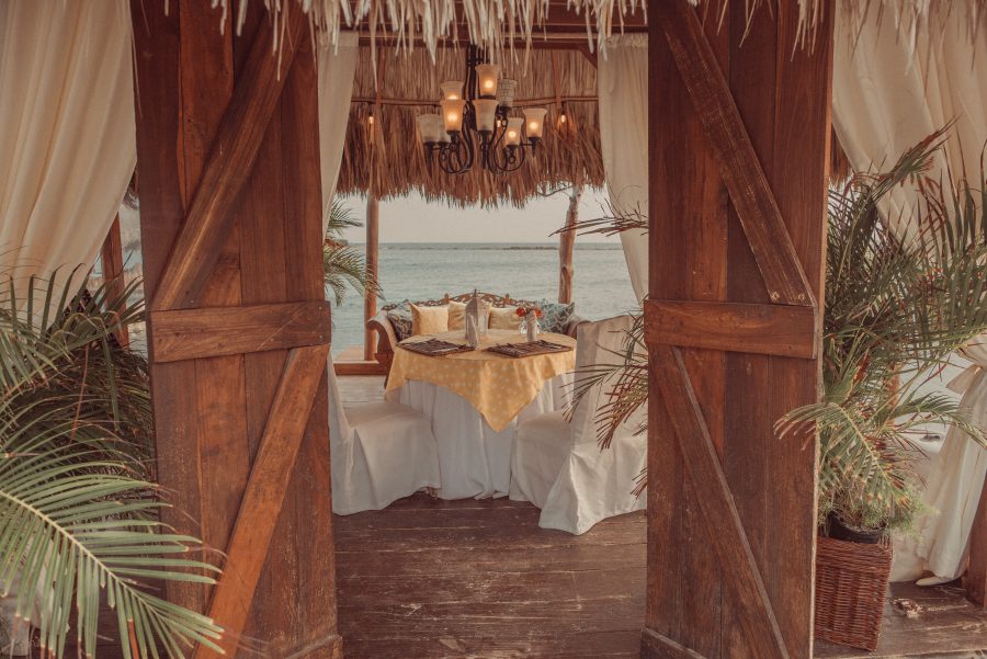 Dinner by the ocean at Aruba Ocean Villas... if you're looking for the best resort in Aruba, this is it!