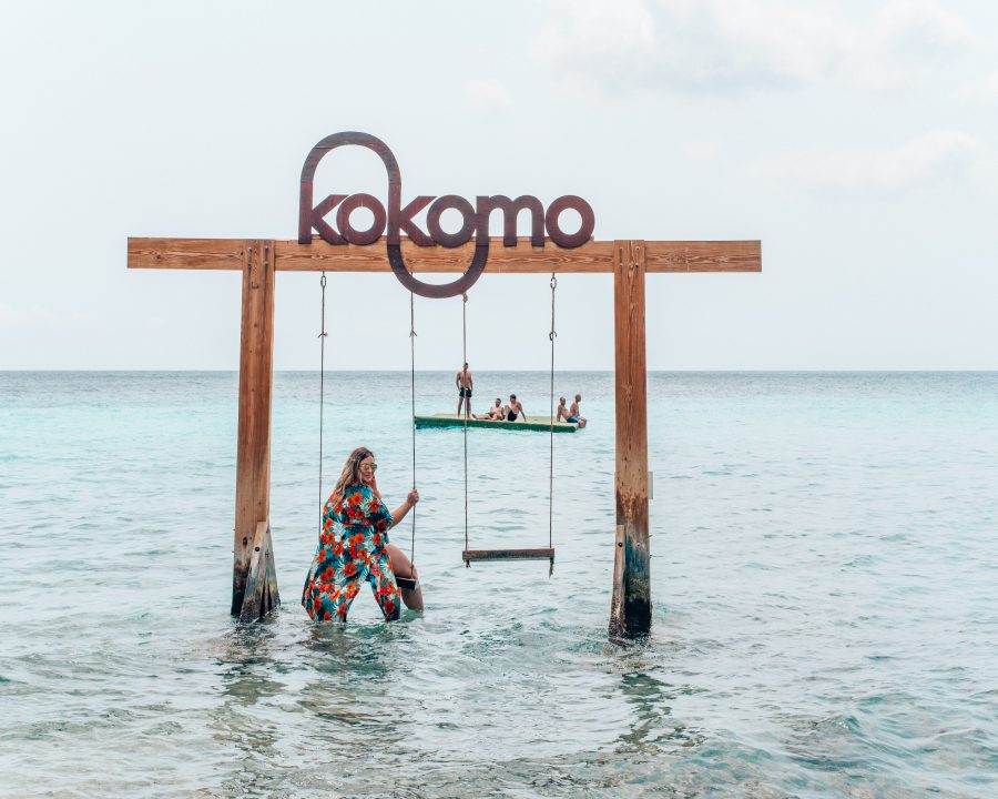 Taking pictures on Kokomo Beach is a must in Curacao!