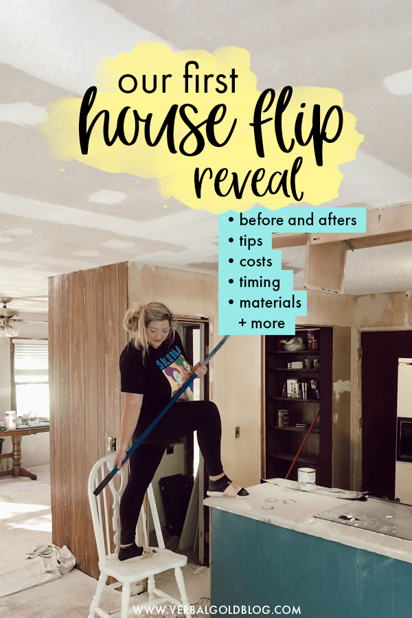 Thinking of trying your hand at a house flip? We recently renovated an entire home and in this post, we reveal all the before and afters as well as tips, costs, materials used, and an extensive Q&A where we answer all the questions we got while working on our first house flip!