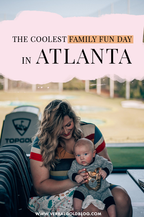 Wondering what to do in Atlanta, Georgia? If you're looking for some fun AND kid-friendly day out in Atlanta, this activity is one of the coolest things to do in Atlanta for visitors, tourists, and locals alike! Play golf and have a fun day out in Atlanta with your kids or even your baby. #Atlanta #USA #Georgia #Topgolf