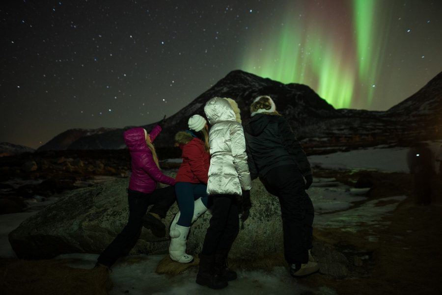 A popular spot where people can catch a show of the Northern Lights #Norway #NorthernLights