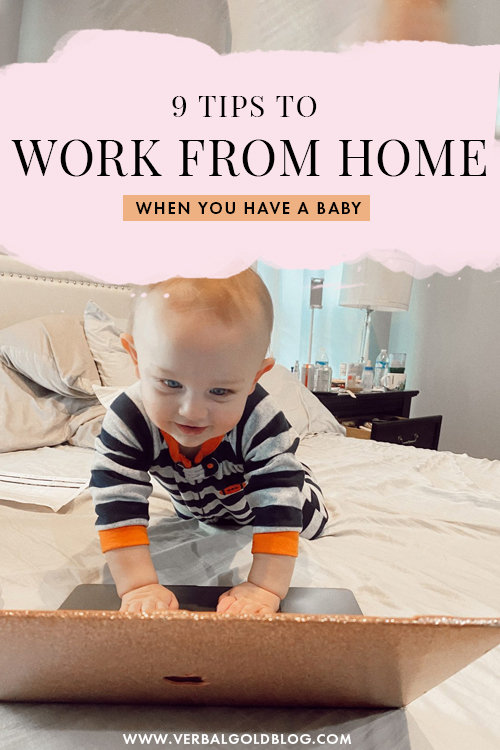 Wondering how to work from home as a mom? If you are doing home office, here are 9 strategies to work from home when you have a baby!