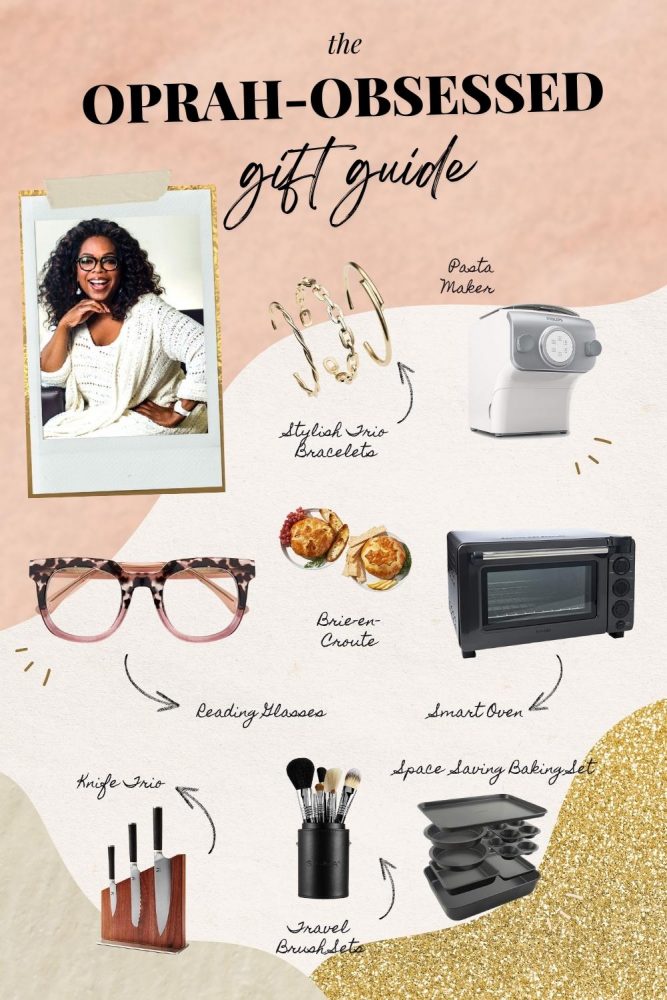 The Christmas gift guide for the Oprah Obsessed person in your life! A review of some of Oprah's favorite things, including fashion and beauty gifts, presents for the kitchen and more