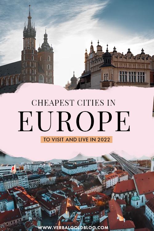 Cheapest Cities to visit in Europe 2022